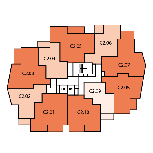 A drawing of a building with the number C16 on it. AI generated content